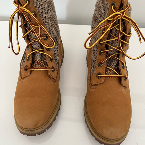 Timberland Authentics Open Weave 6" Wheat Boots Size 7 - Picture 7 of 8